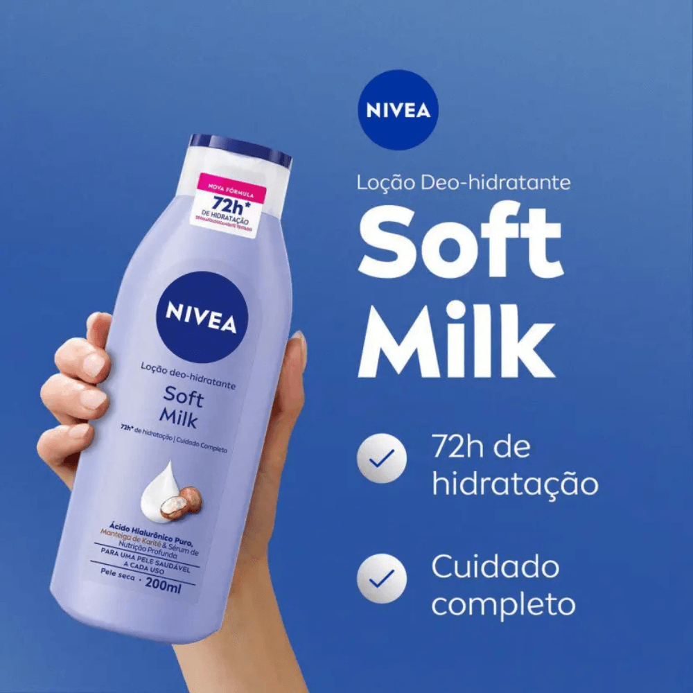 Hidratante Nivea Soft Milk 200ml